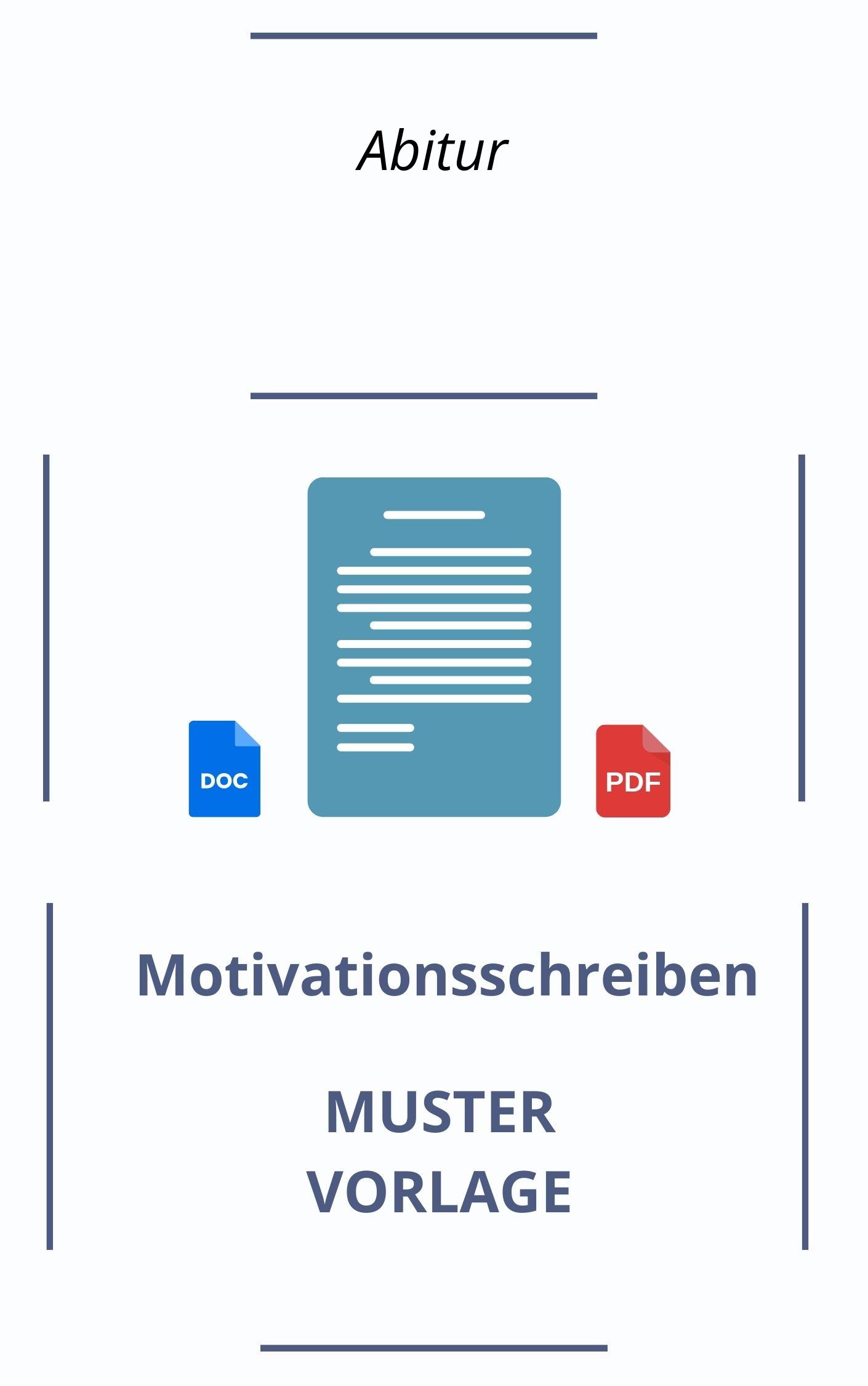 Motivationsschreiben Abitur