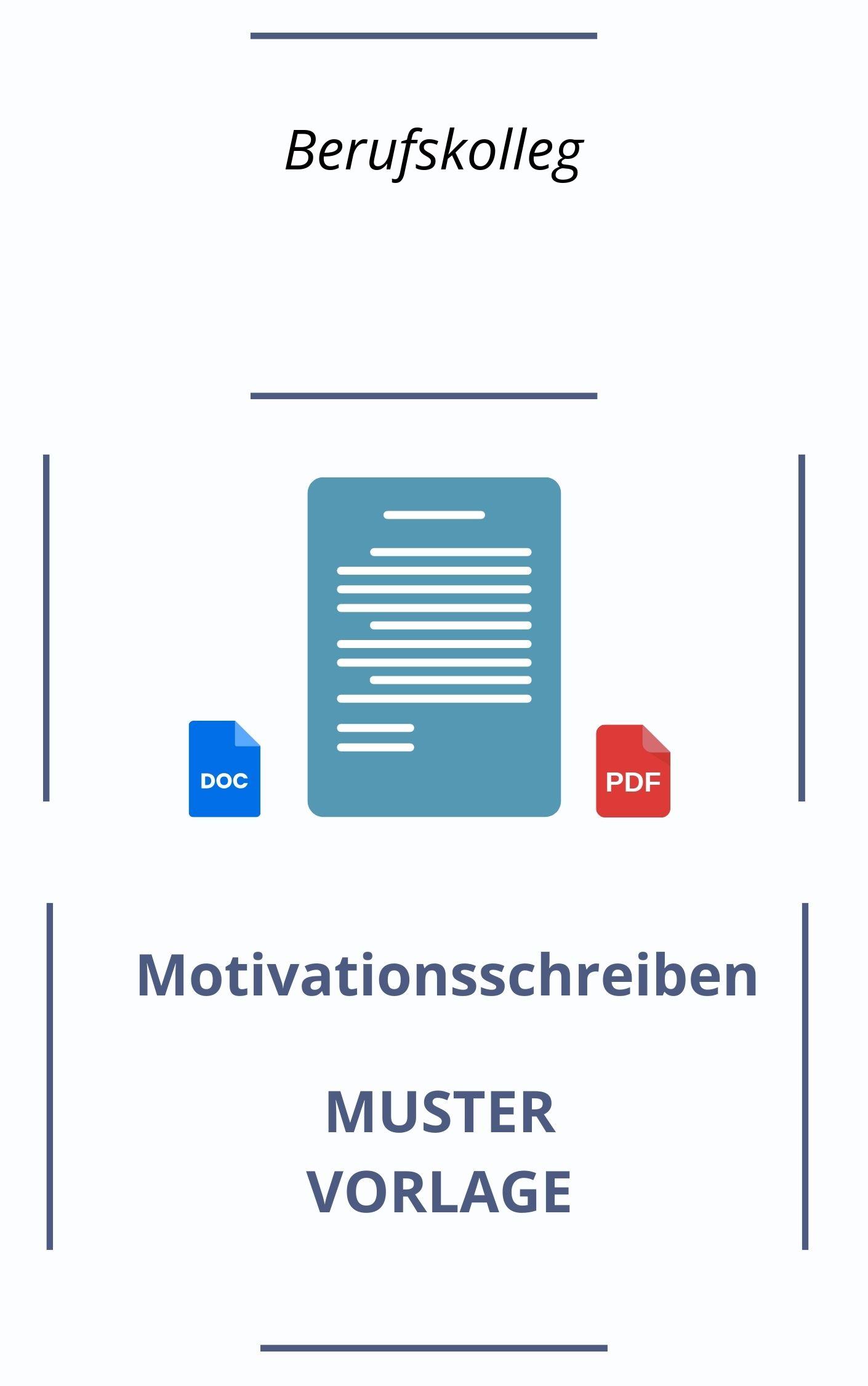 Motivationsschreiben Berufskolleg