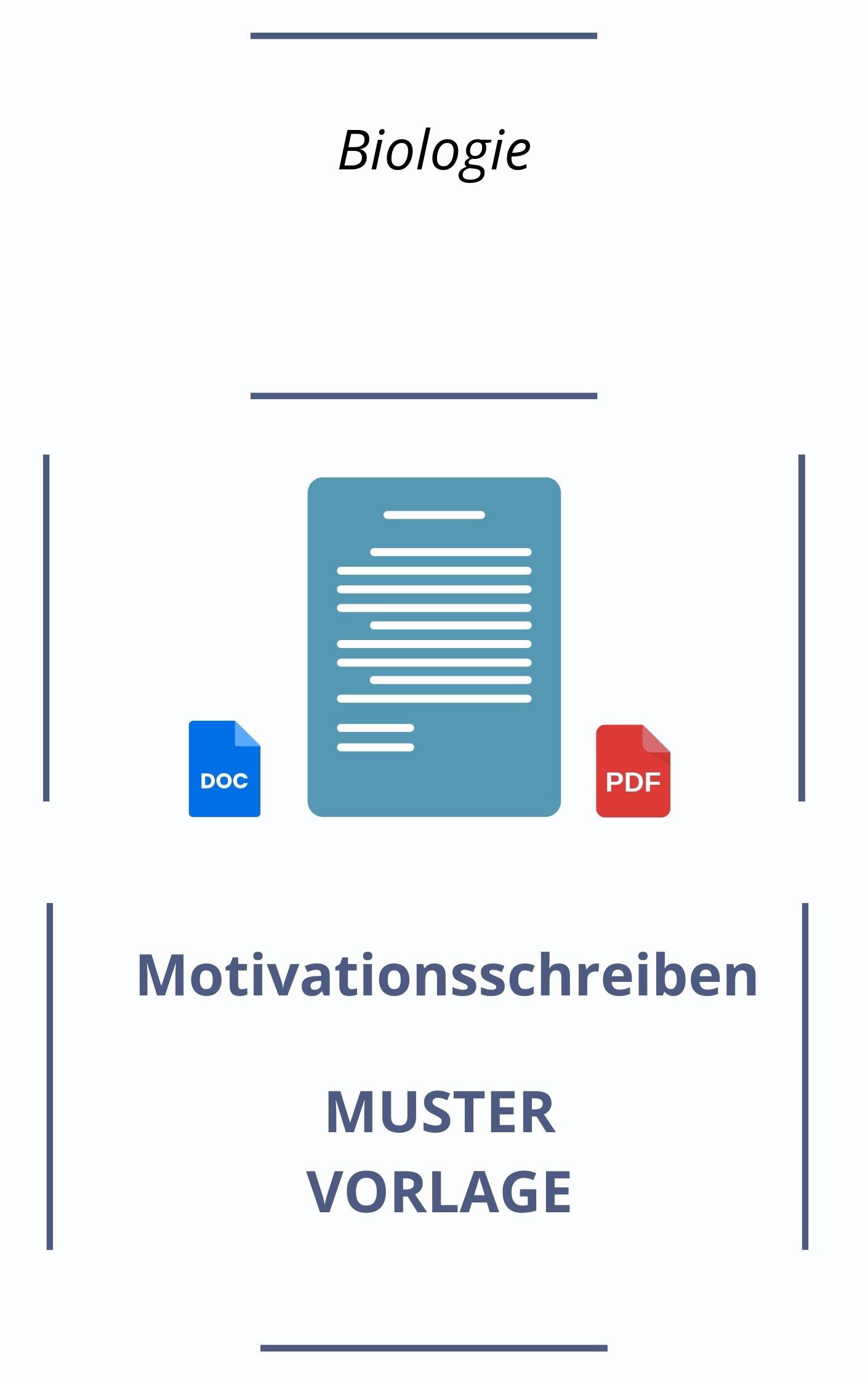 Motivationsschreiben Biologie