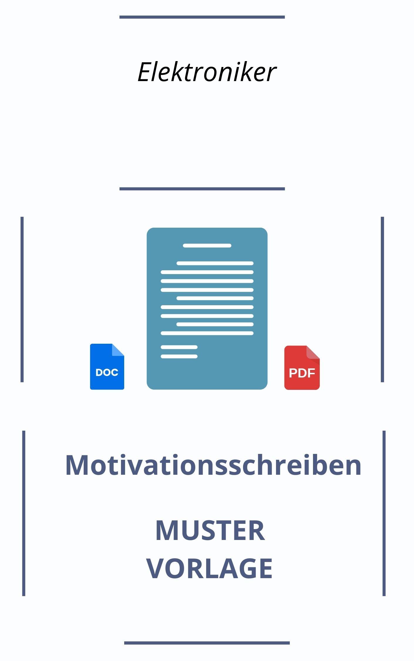 Motivationsschreiben Elektroniker