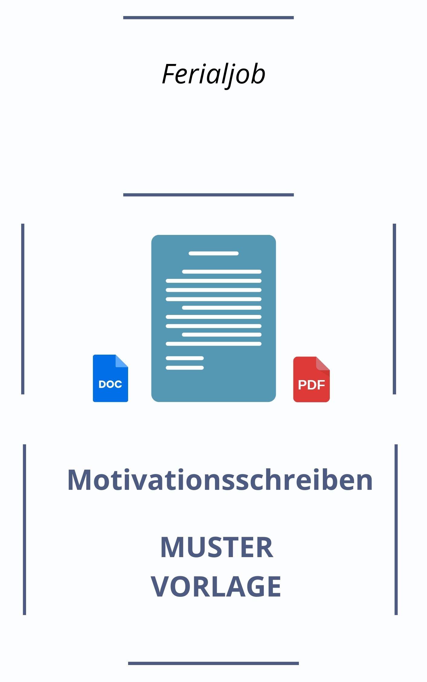 Motivationsschreiben Ferialjob