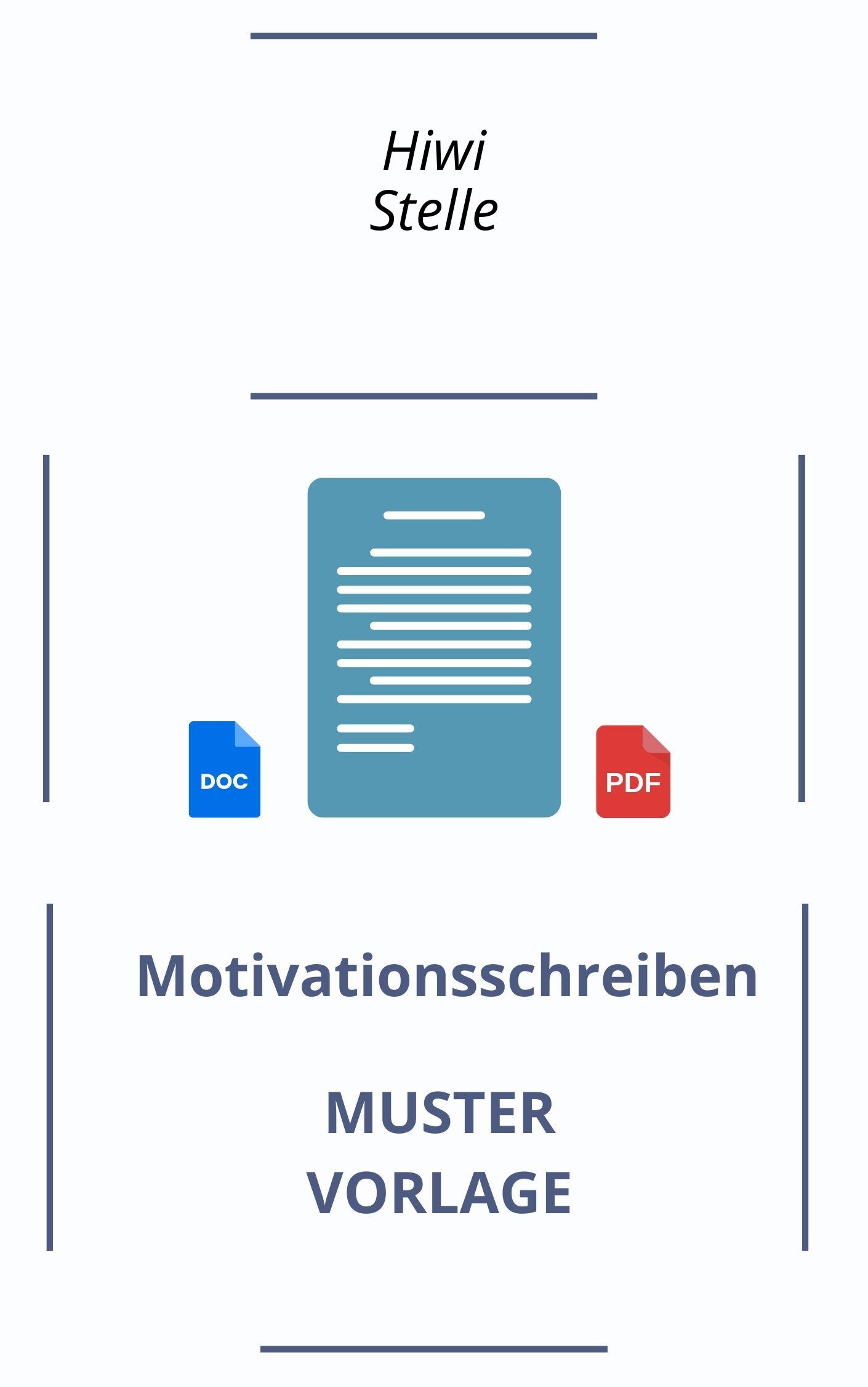 Motivationsschreiben Hiwi Stelle