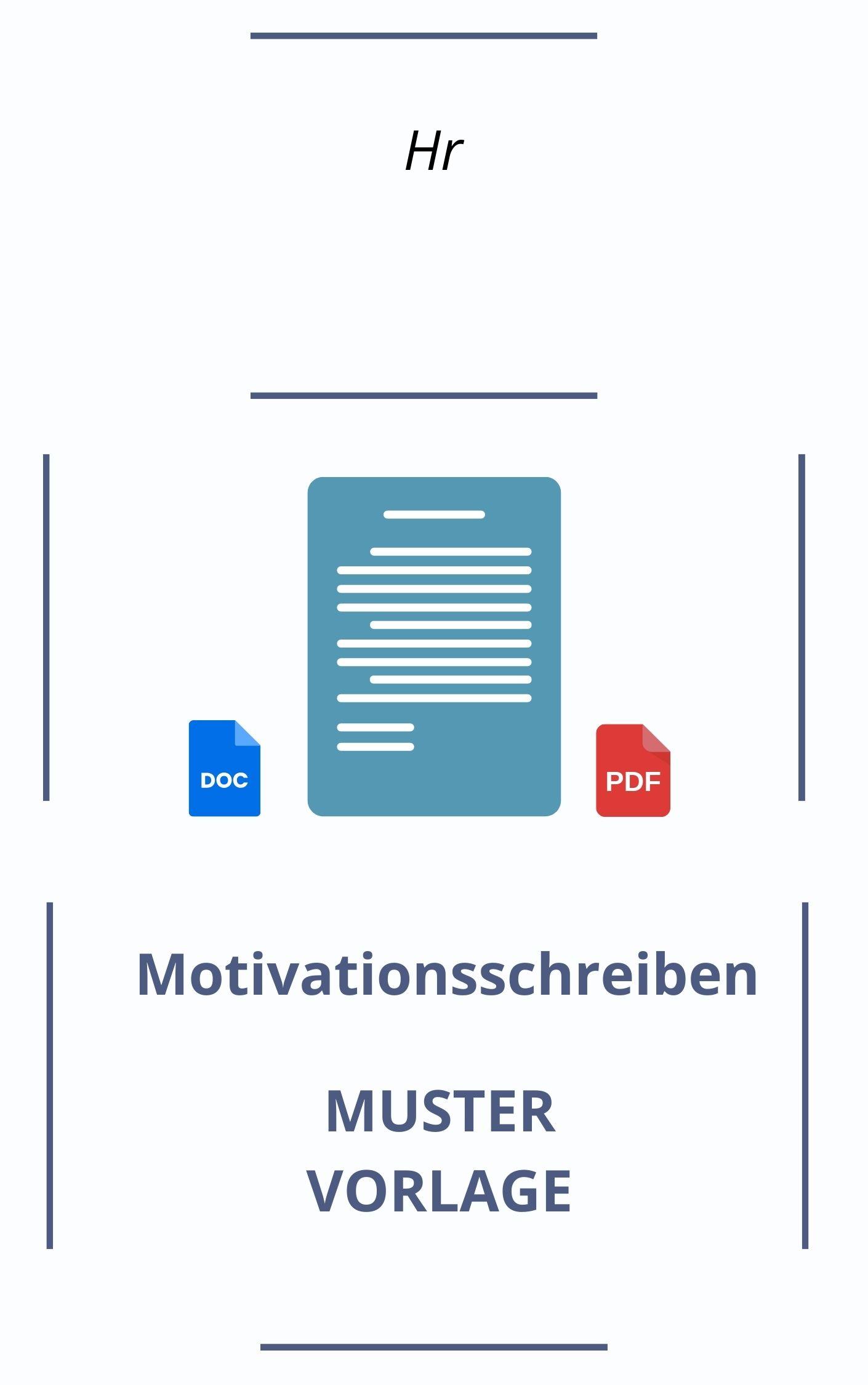 Motivationsschreiben Hr