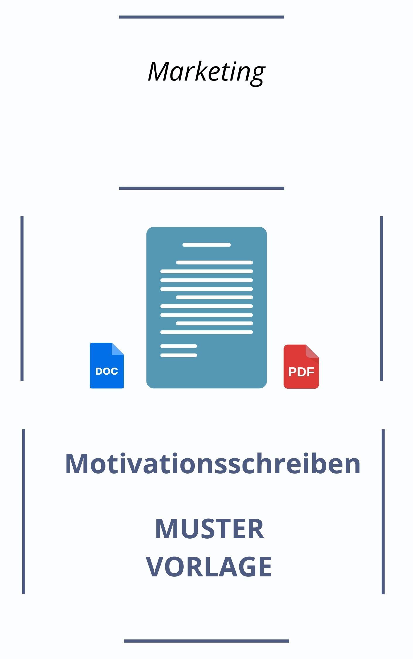 Motivationsschreiben Marketing