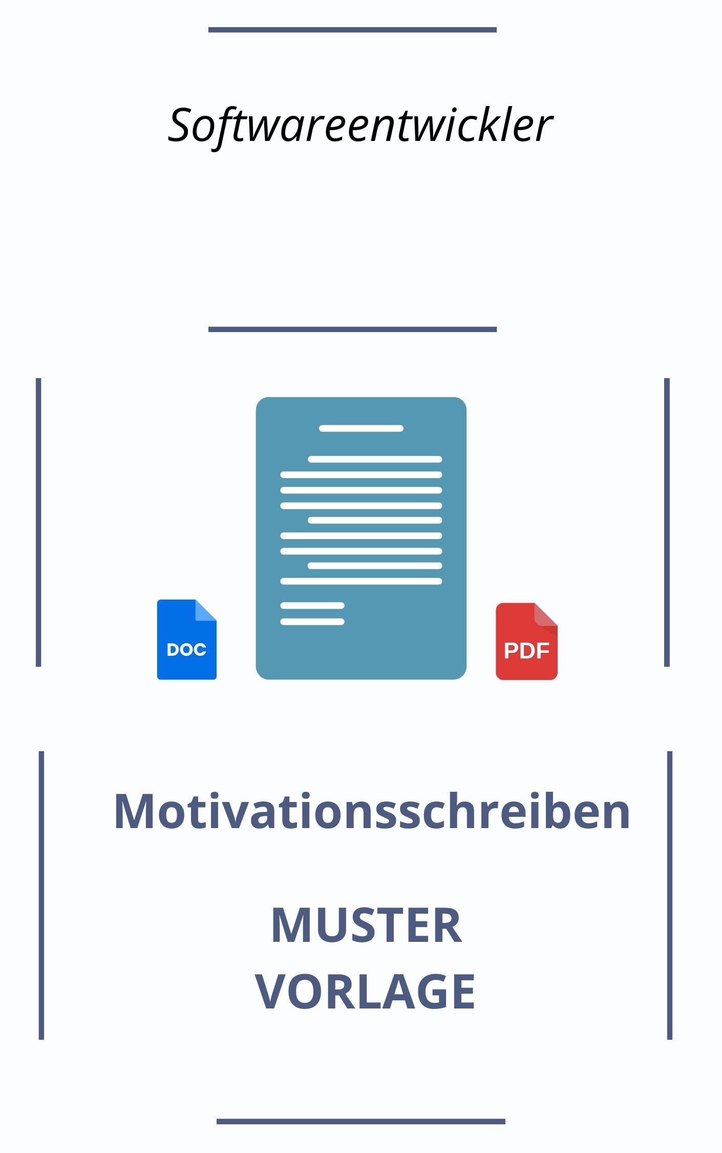 Motivationsschreiben Softwareentwickler