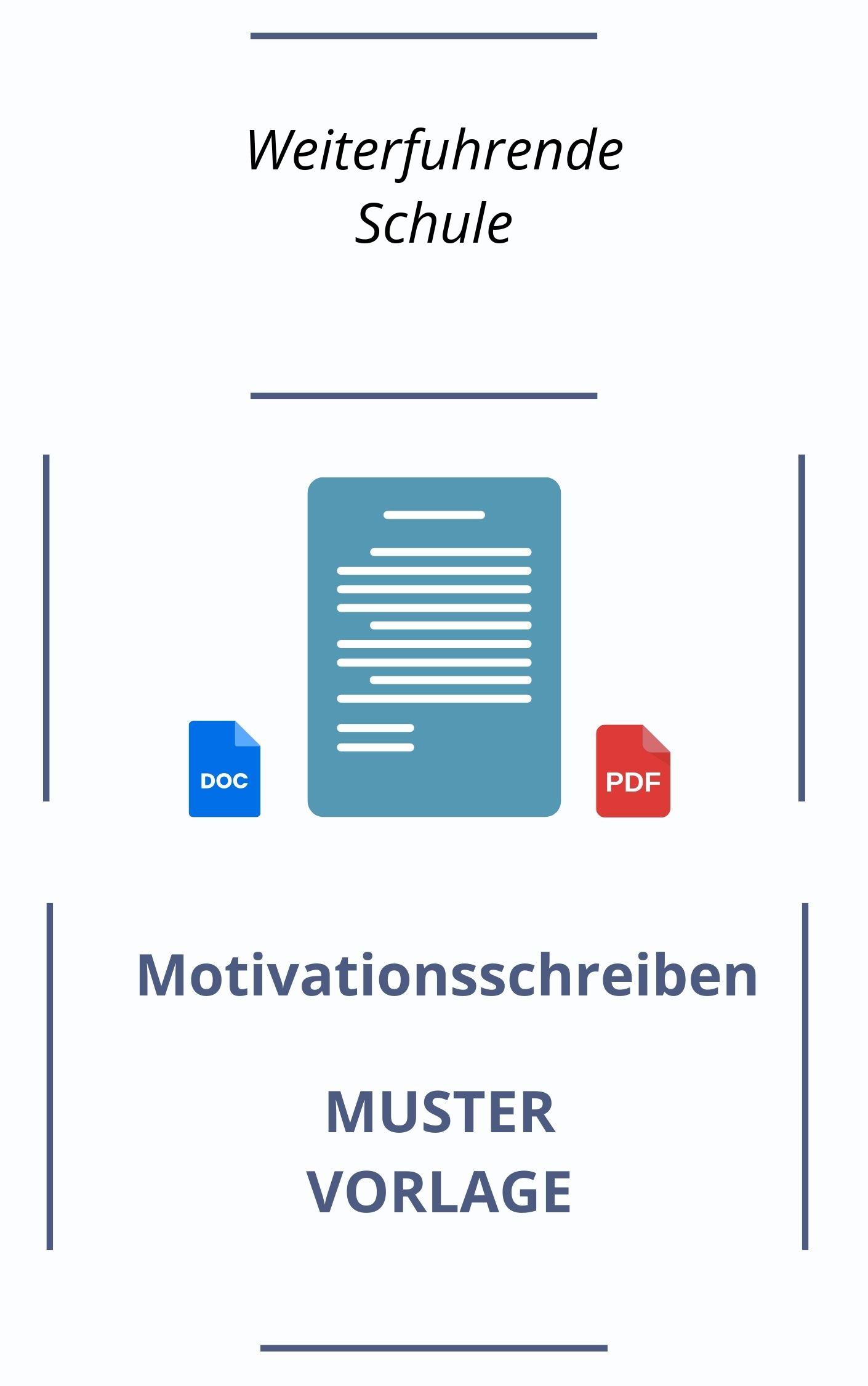 Motivationsschreiben Für Weiterführende Schule